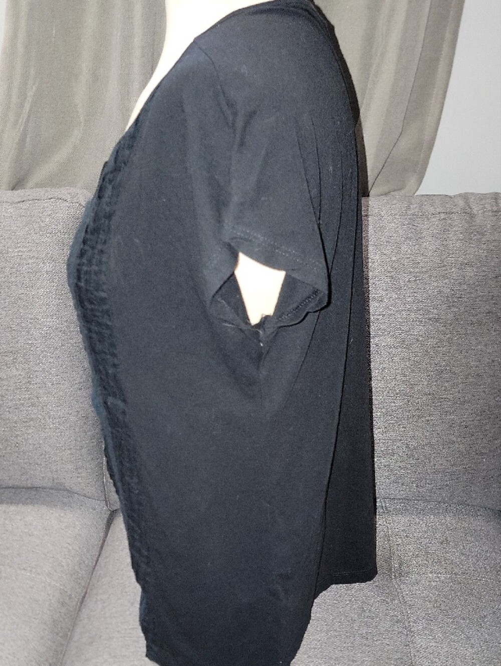 Ralph Lauren Black Embroidered Scoop Neck Top - Picture 2 of 4